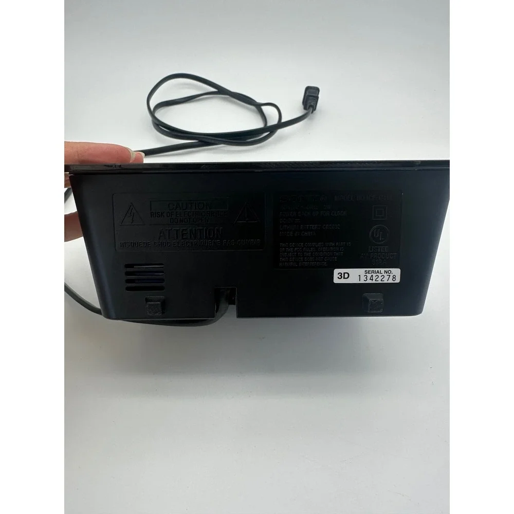 Sony Dream Machine ICF-C414 Dual Alarm Clock Radio Black Digital AM FM‎ Tested